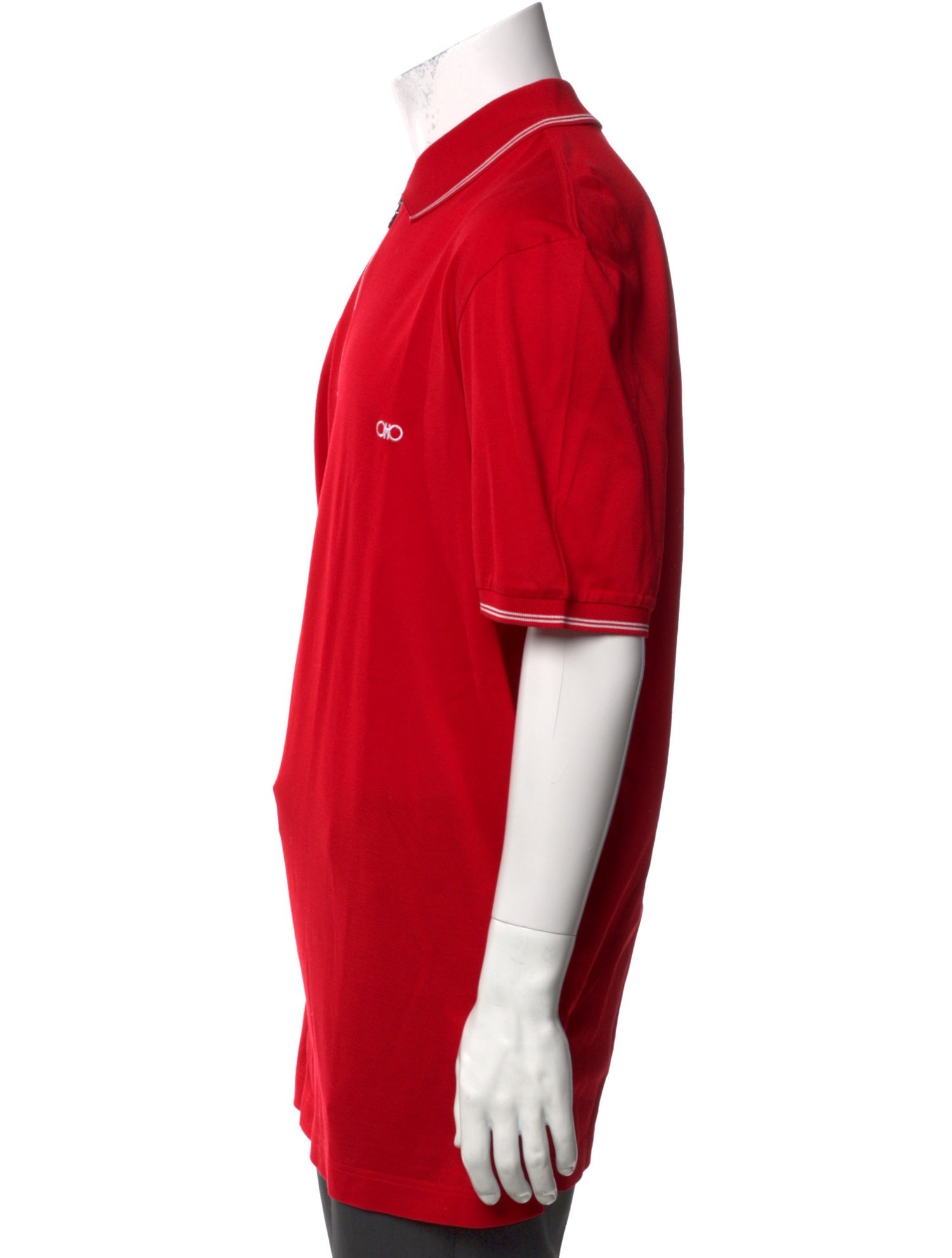 Salvatore Ferragamo Collar Short Sleeve Polo Shirt