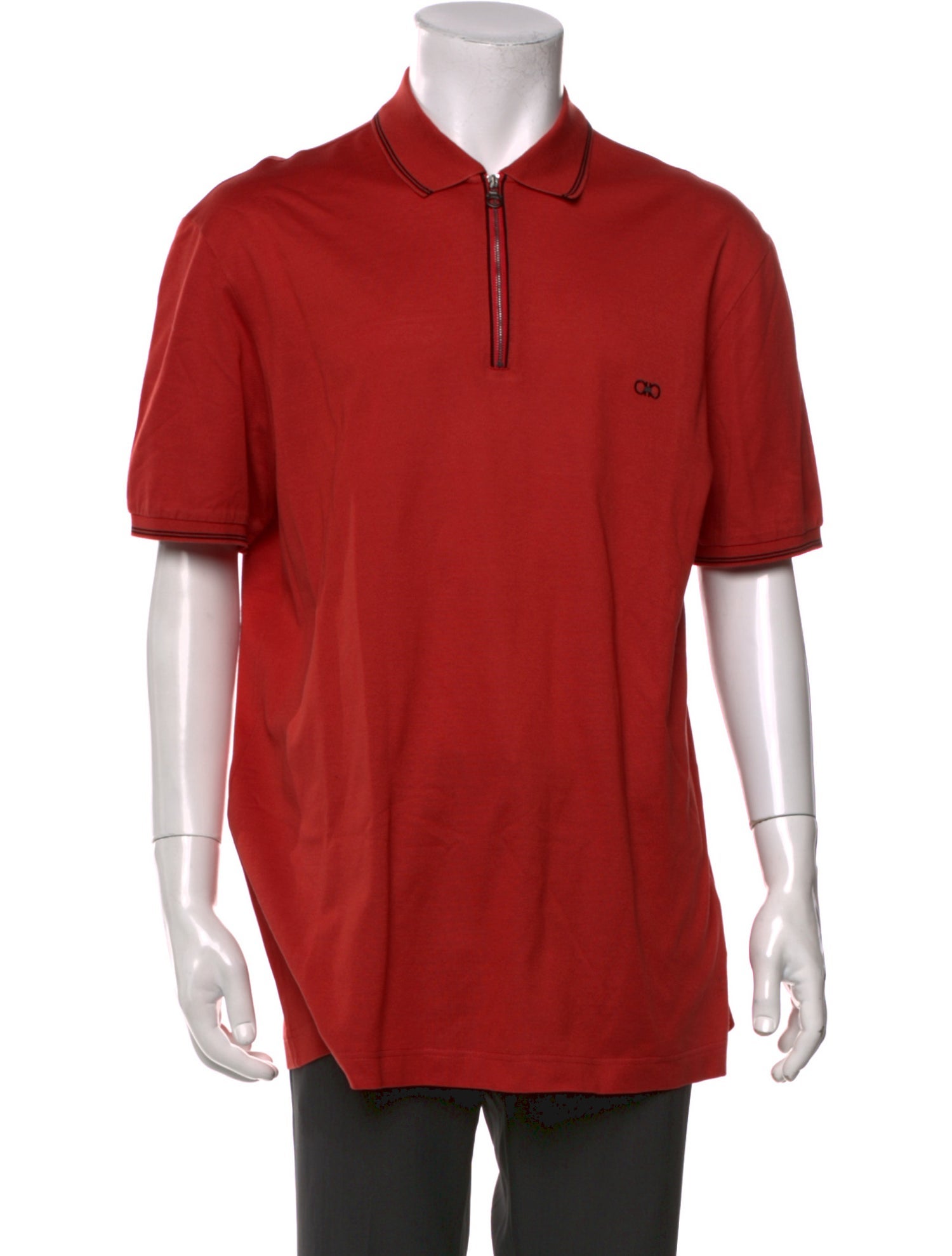 Salvatore Ferragamo Collar Short Sleeve Polo Shirt