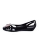 Salvatore Ferragamo Rubber Cutout Accent Ballet Flats