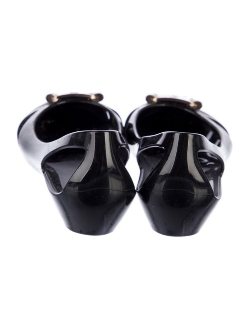 Salvatore Ferragamo Rubber Cutout Accent Ballet Flats