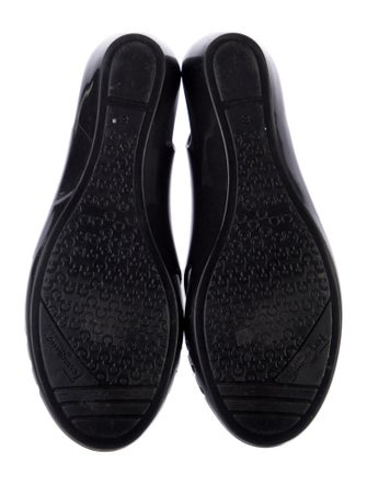 Salvatore Ferragamo Rubber Cutout Accent Ballet Flats