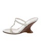 Salvatore Ferragamo Gancini Logo Leather T-Strap Sandals