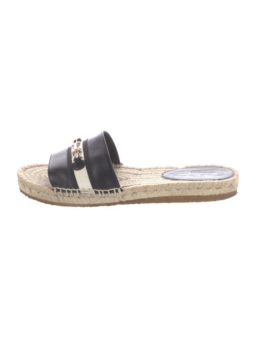 Salvatore Ferragamo Gancini Logo Leather Espadrilles