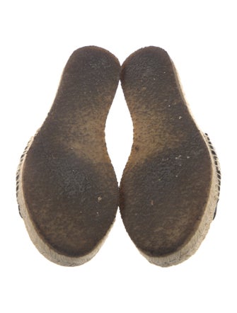 Salvatore Ferragamo Gancini Logo Leather Espadrilles