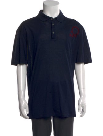 Salvatore Ferragamo Collar Short Sleeve Polo Shirt