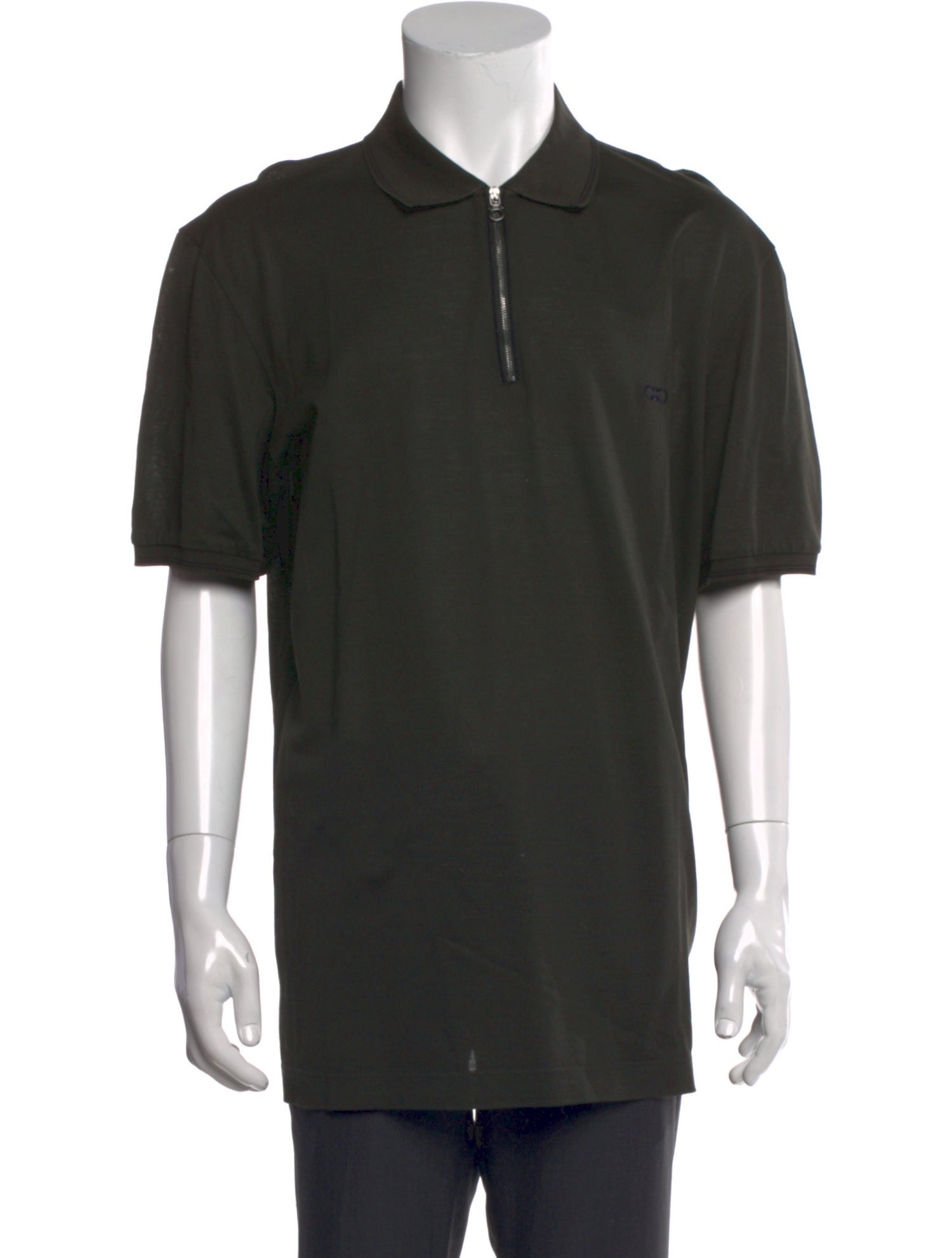 Salvatore Ferragamo Collar Short Sleeve Polo Shirt