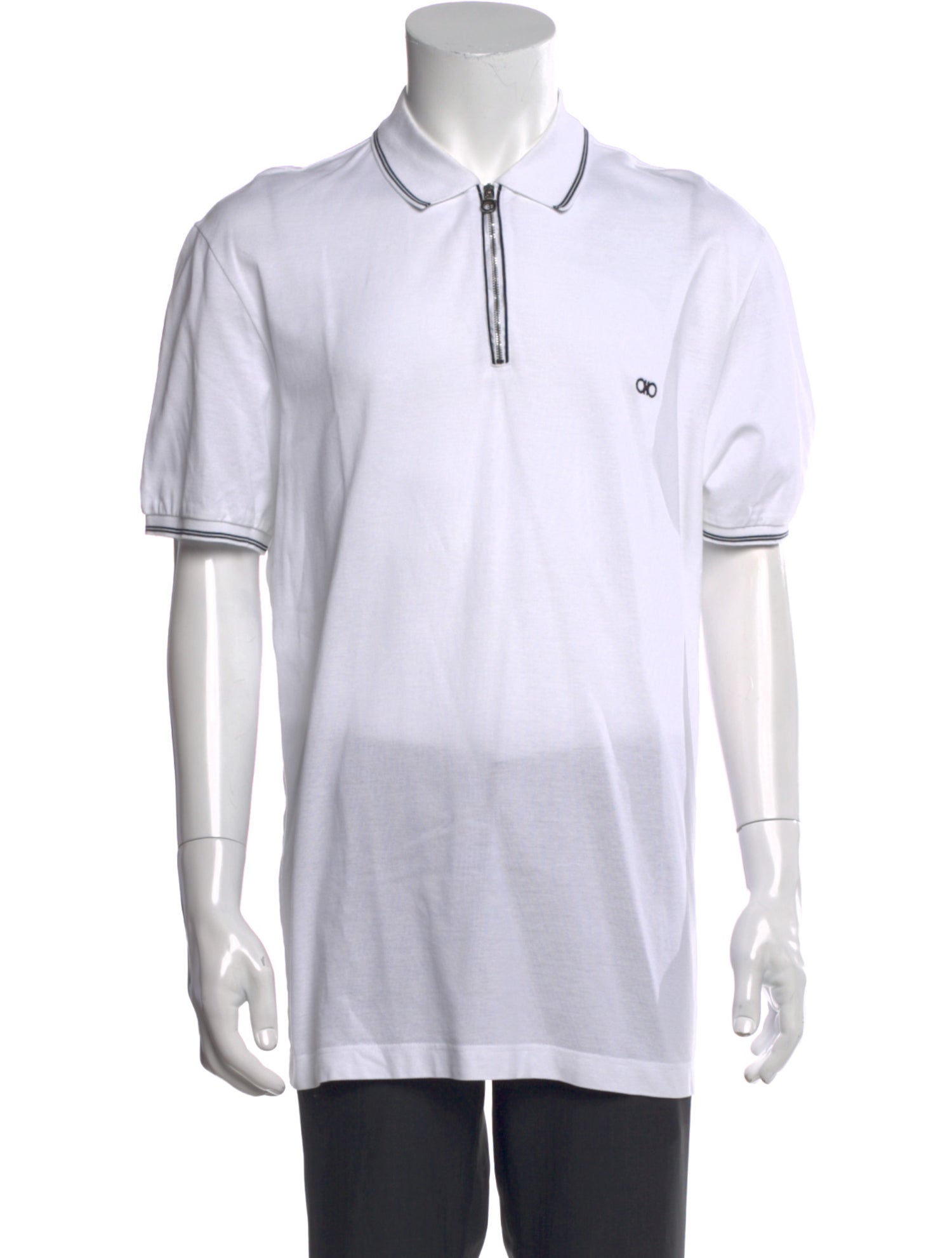 Salvatore Ferragamo Collar Short Sleeve Polo Shirt