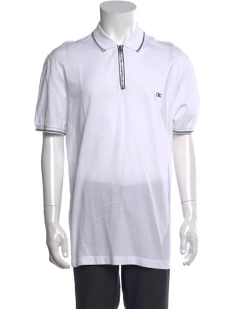 Salvatore Ferragamo Collar Short Sleeve Polo Shirt