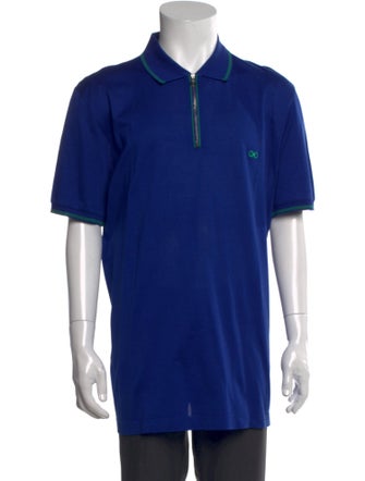 Salvatore Ferragamo Collar Short Sleeve Polo Shirt