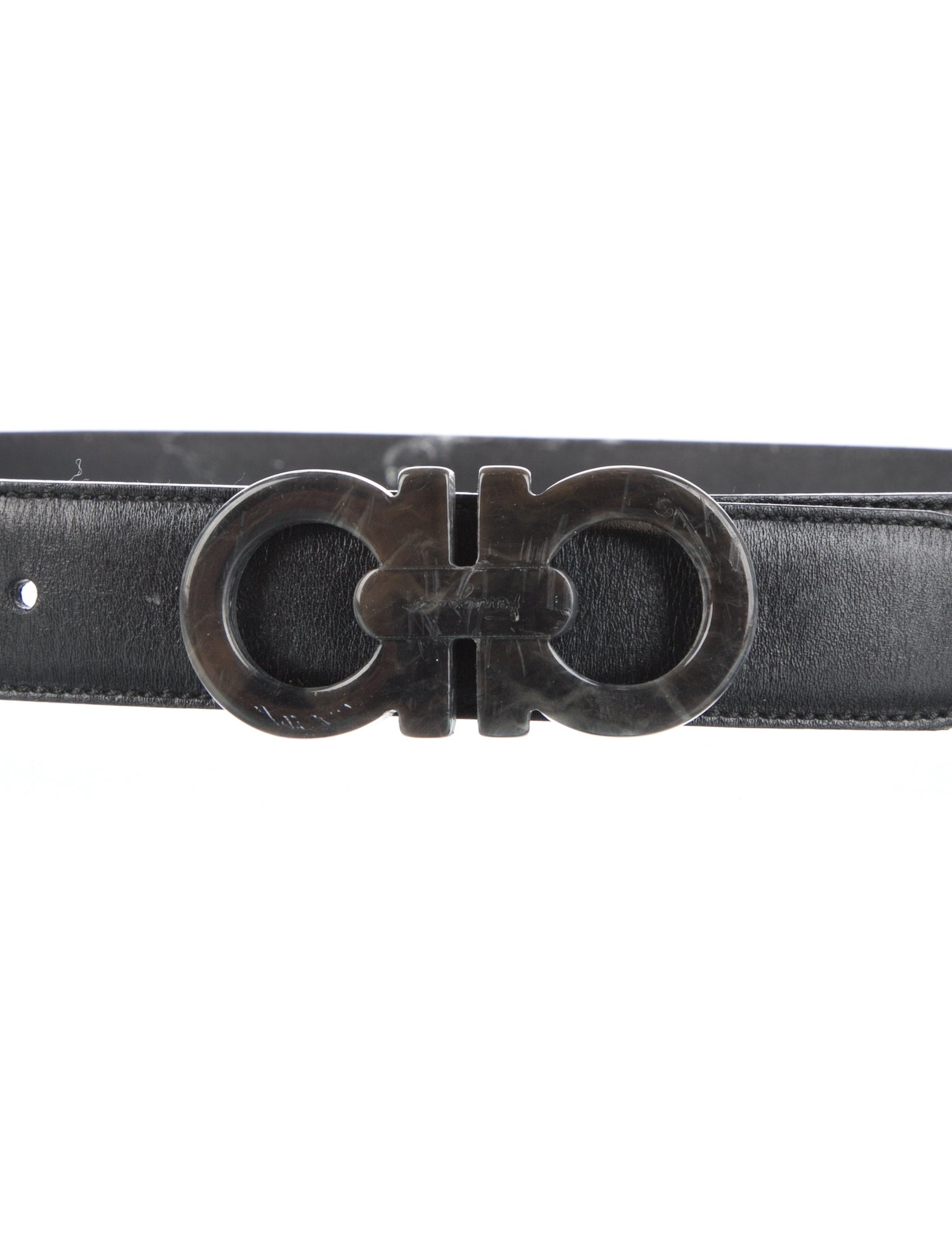 Salvatore Ferragamo Skinny Leather Belt Kit