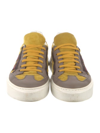 Salvatore Ferragamo Suede Printed Sneakers