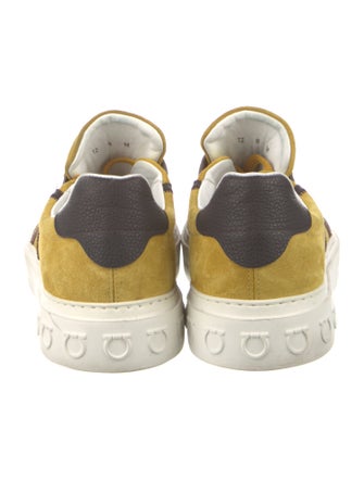 Salvatore Ferragamo Suede Printed Sneakers