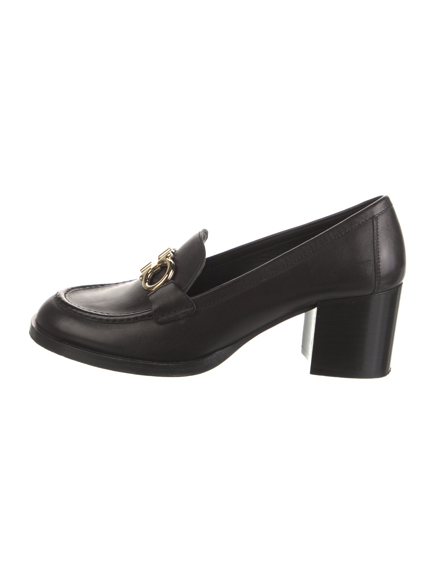 Salvatore Ferragamo Gancini Logo Leather Pumps