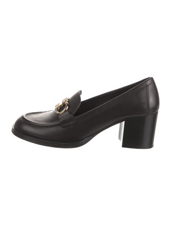 Salvatore Ferragamo Gancini Logo Leather Pumps