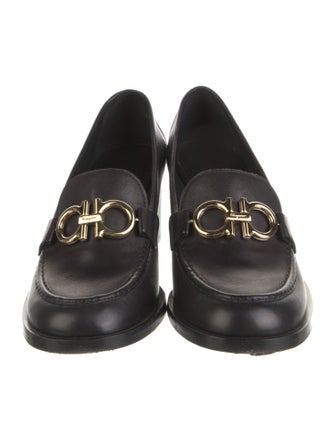 Salvatore Ferragamo Gancini Logo Leather Pumps
