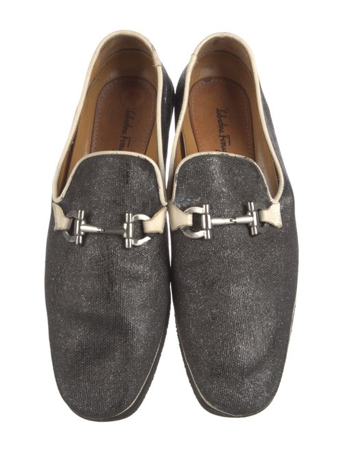 Salvatore Ferragamo Horsebit Accent Glitter Accents Loafers