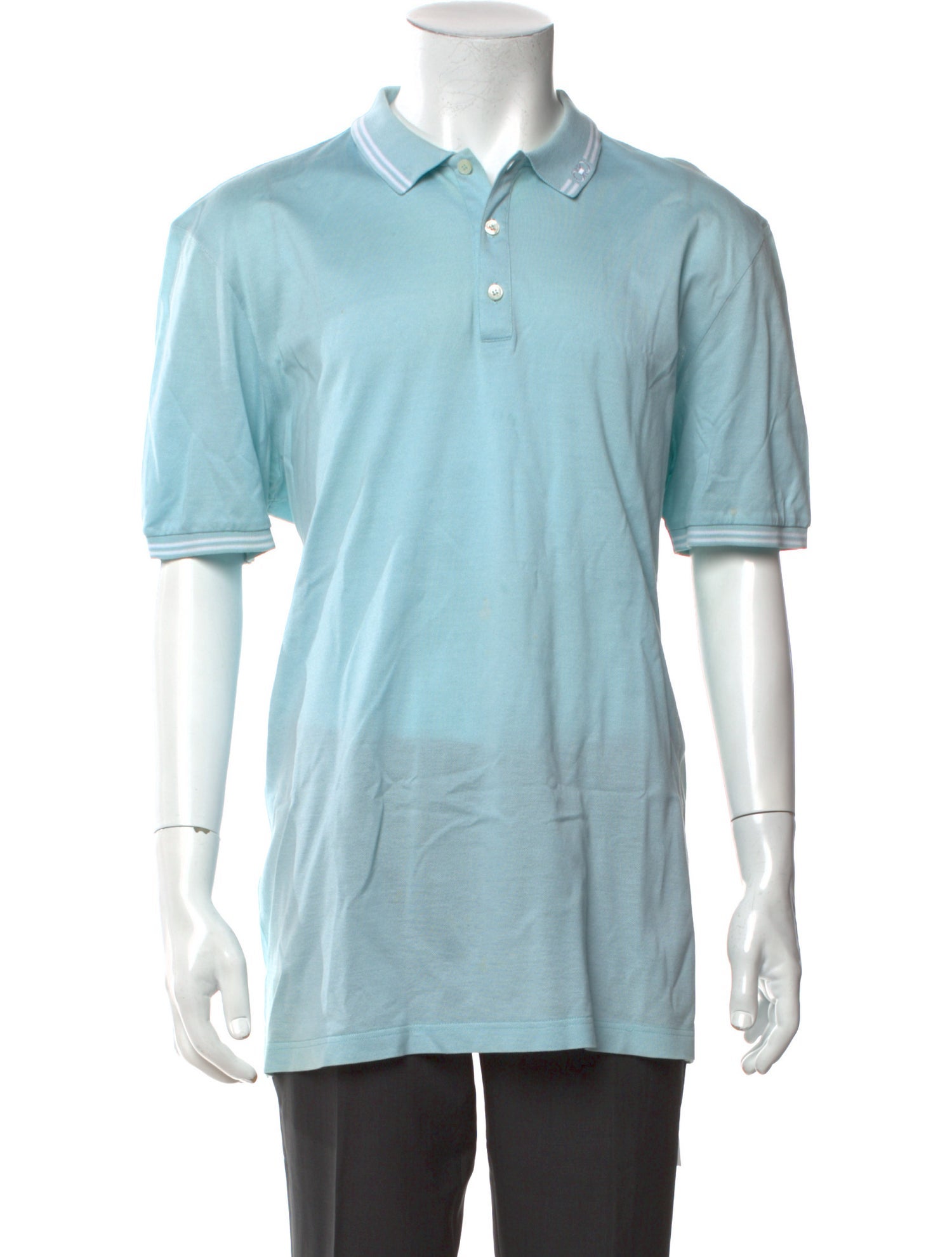 Salvatore Ferragamo Gancini Logo Collar Polo Shirt