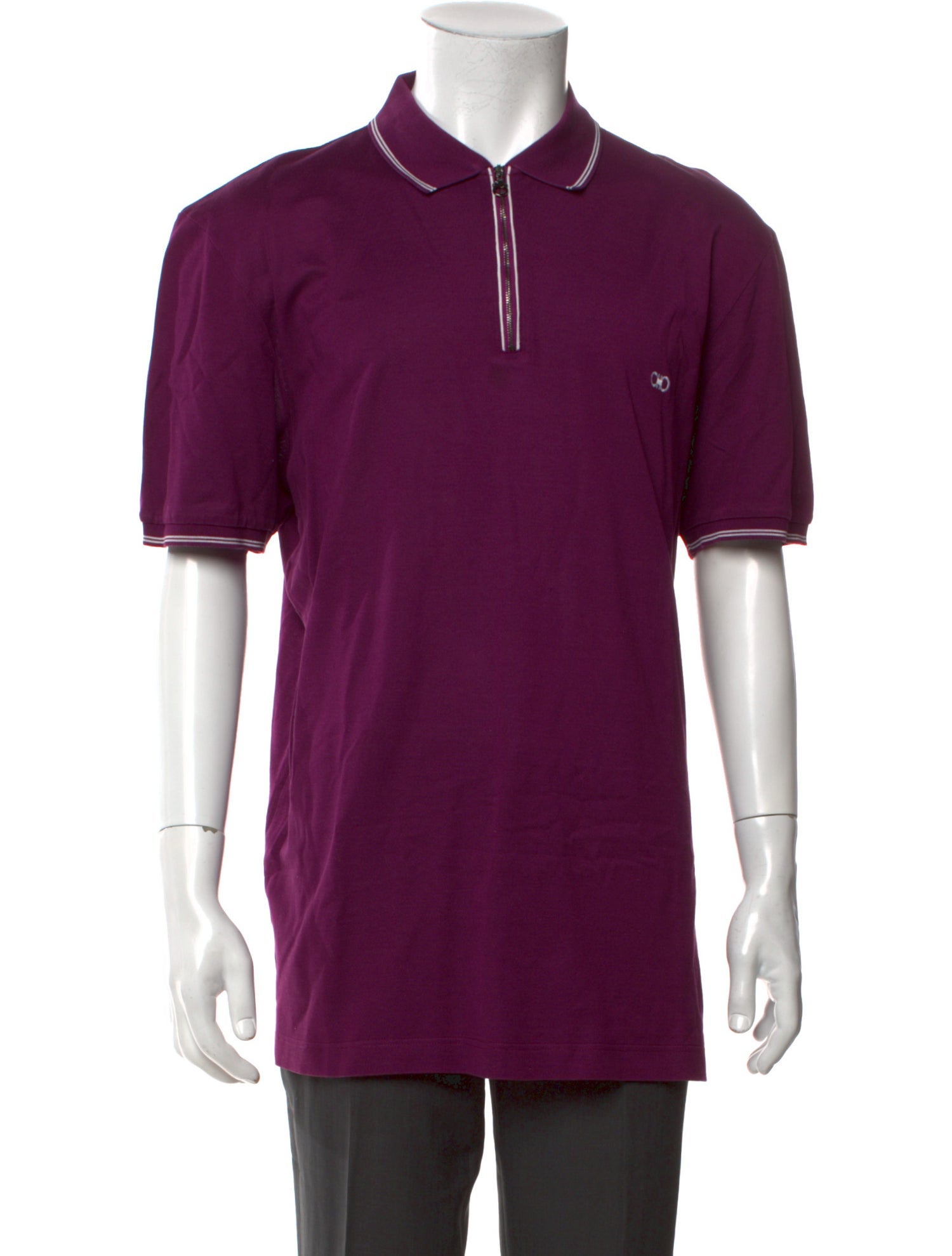 Salvatore Ferragamo Collar Short Sleeve Polo Shirt