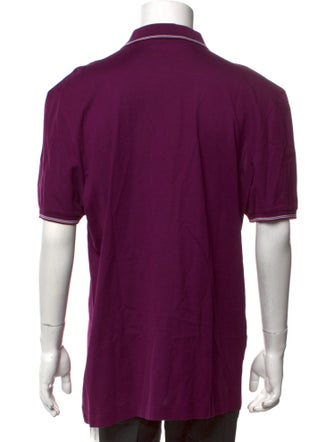 Salvatore Ferragamo Collar Short Sleeve Polo Shirt