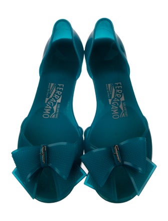 Salvatore Ferragamo Rubber D'Orsay Flats