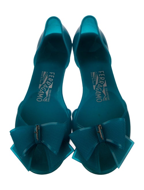 Salvatore Ferragamo Rubber D'Orsay Flats