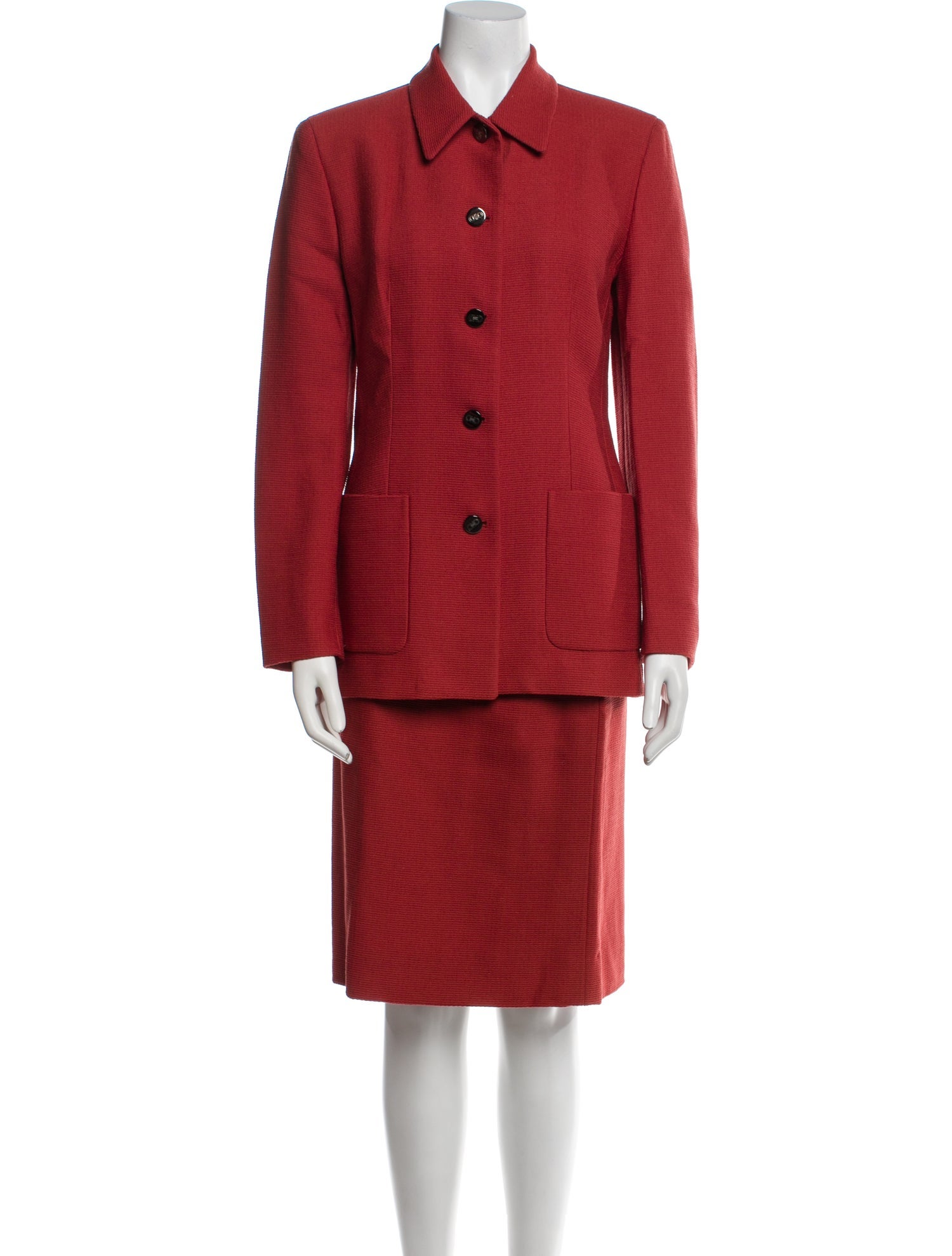 Salvatore Ferragamo Wool Skirt Suit