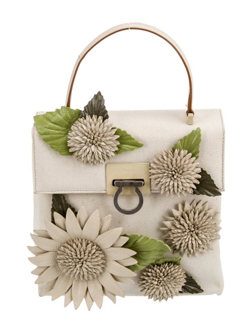 Salvatore Ferragamo Canvas Top Handle Bag