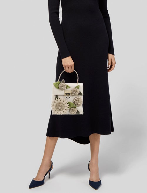 Salvatore Ferragamo Canvas Top Handle Bag