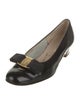 Salvatore Ferragamo Patent Leather Bow Accents Pumps