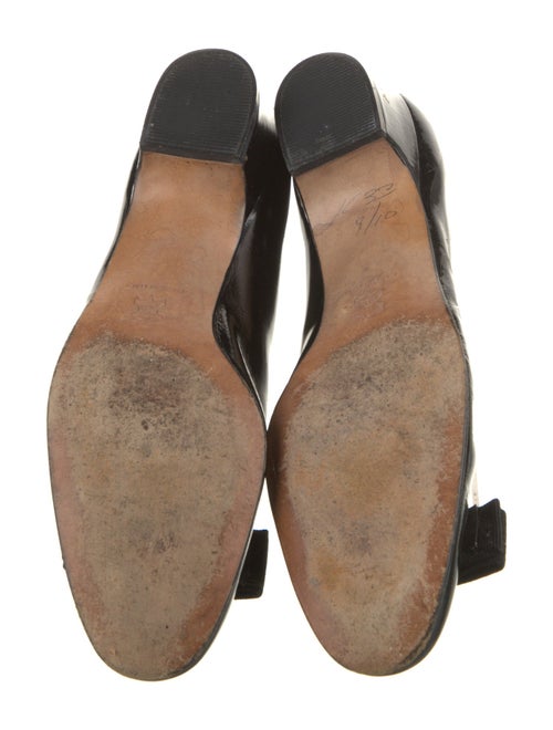 Salvatore Ferragamo Patent Leather Bow Accents Pumps