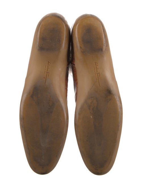 Salvatore Ferragamo Leather Graphic Print Riding Boots