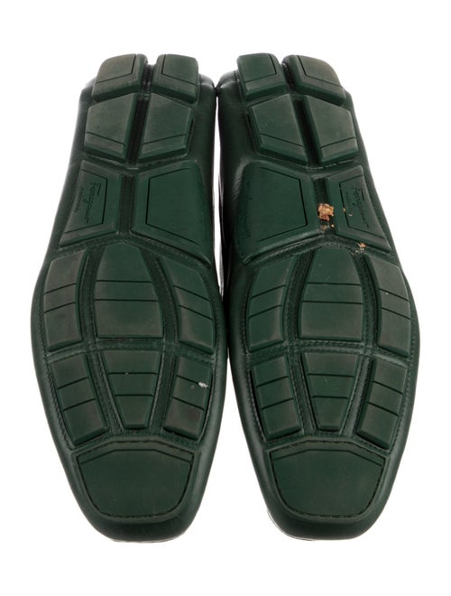 Salvatore Ferragamo Leather Chain-Link Accents Espadrilles