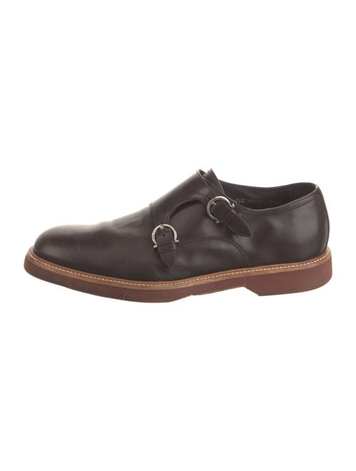 Salvatore Ferragamo Leather Monk Straps