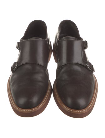 Salvatore Ferragamo Leather Monk Straps