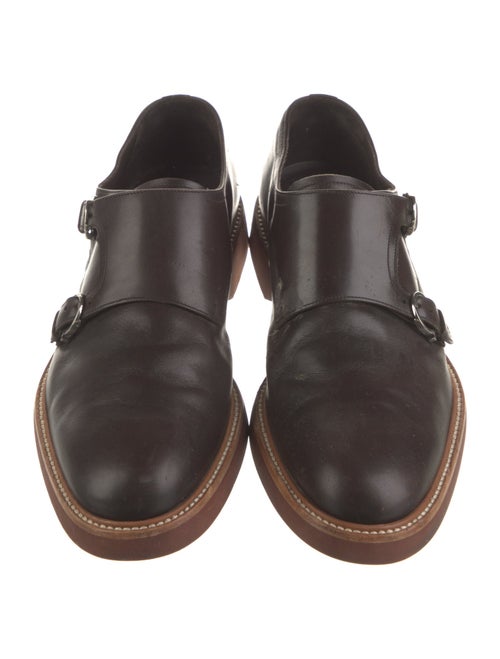 Salvatore Ferragamo Leather Monk Straps