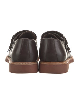 Salvatore Ferragamo Leather Monk Straps