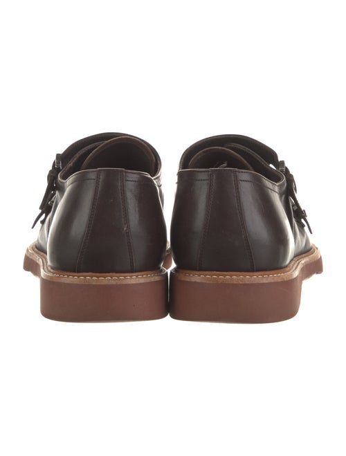 Salvatore Ferragamo Leather Monk Straps