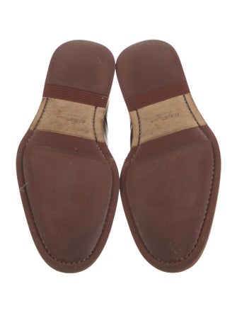 Salvatore Ferragamo Leather Monk Straps