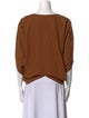 Salvatore Ferragamo V-Neck Three-Quarter Sleeve Blouse