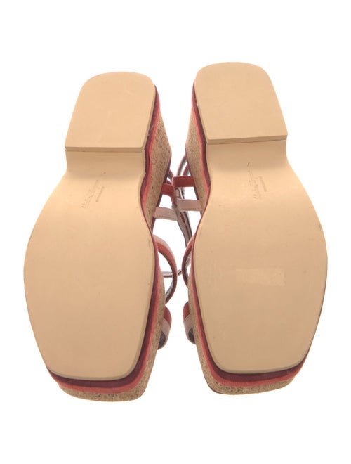 Salvatore Ferragamo Suede Colorblock Pattern Espadrilles