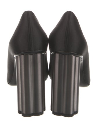 Salvatore Ferragamo Satin Bow Accents Pumps