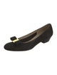 Salvatore Ferragamo Vara Bow Accent Suede Pumps