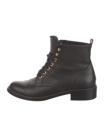 Salvatore Ferragamo Leather Combat Boots
