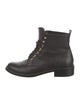 Salvatore Ferragamo Leather Combat Boots