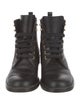 Salvatore Ferragamo Leather Combat Boots