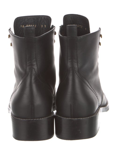 Salvatore Ferragamo Leather Combat Boots