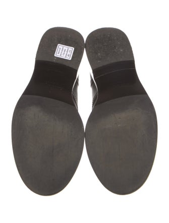 Salvatore Ferragamo Leather Combat Boots