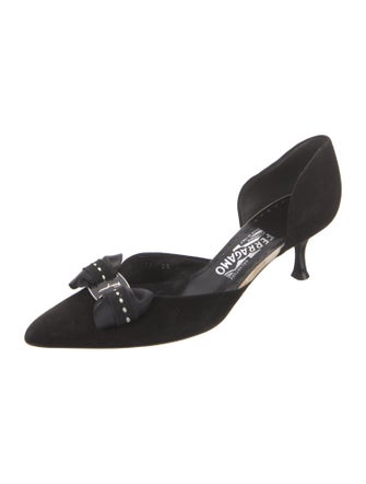 Salvatore Ferragamo Suede D'Orsay Pumps