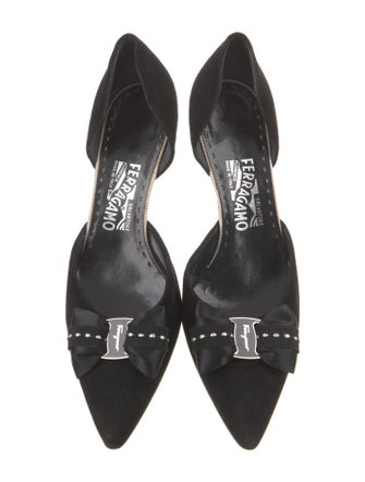 Salvatore Ferragamo Suede D'Orsay Pumps