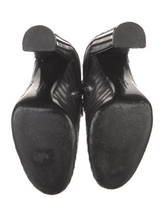 Salvatore Ferragamo Leather Embroidered Accent Chelsea Boots